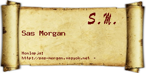 Sas Morgan névjegykártya